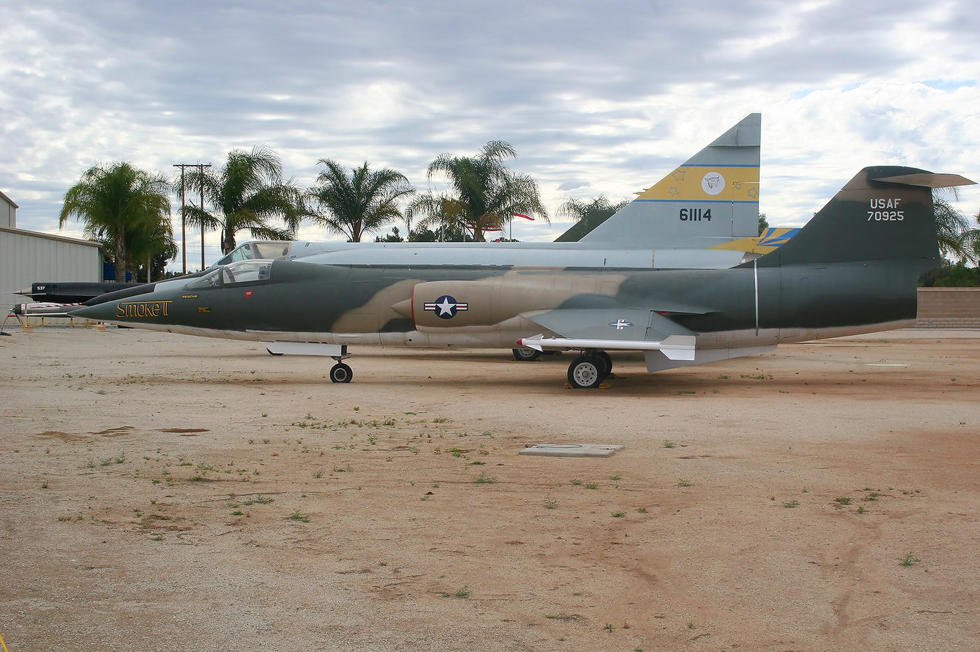 Aircraft on display at the March Field Air Museum in Riverside County